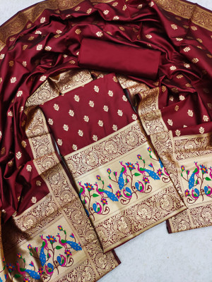 HouseOfCommon Silk Blend Printed Salwar Suit Material