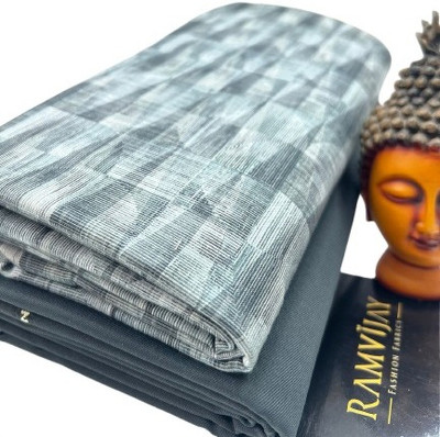 krishna international Cotton Blend Printed Shirt & Trouser Fabric