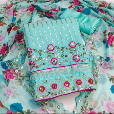 NEWHLSILKMILLS Pure Cotton Embroidered Salwar Suit Material