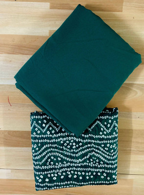 HOC Crepe Floral Print Kurta & Churidar Material