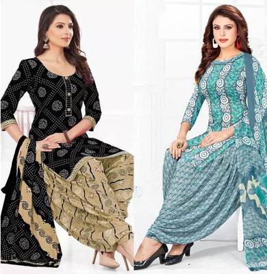 laxmi creation Crepe Printed Salwar Suit Material