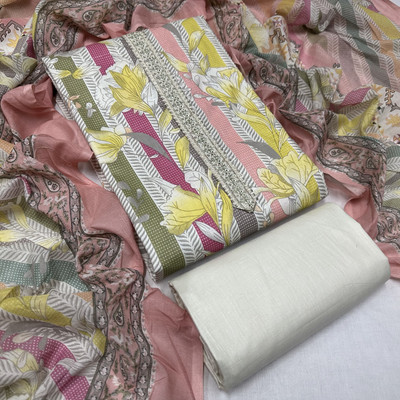 krishna boutique Pure Cotton Printed Salwar Suit Material