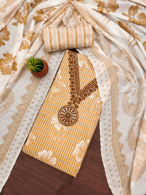 PANZORA Cotton Blend Printed Salwar Suit Material