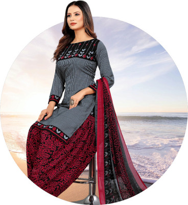 STYLEVEDA Crepe Printed Salwar Suit Material