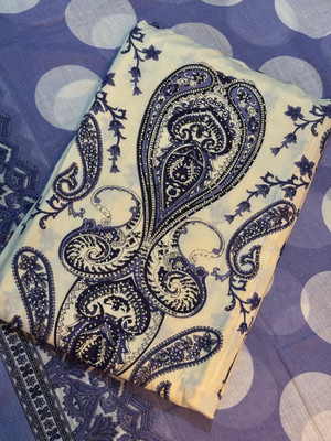 GUMBERTEXTILES Cotton Linen Printed Salwar Suit Material