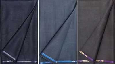 KUNDAN SULZ GWALIOR Cotton Blend Self Design Trouser Fabric