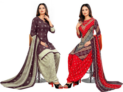 KISSAH Crepe Printed Salwar Suit Material