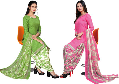 STYLEVEDA Crepe Printed Salwar Suit Material