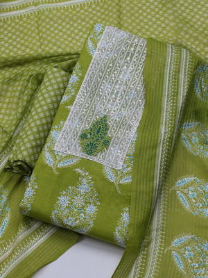 Meena Bazaar Cotton Blend Solid Salwar Suit Material