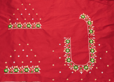 LEVIDE Cotton Silk Embroidered Blouse Material