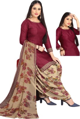 AYKA CLOTHINGS Crepe Printed Salwar Suit Material