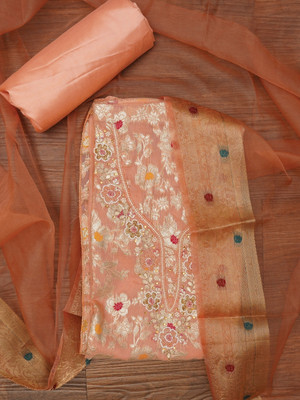 Jaipur Kurti Cotton Blend Self Design Salwar Suit Material