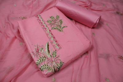 AniriFashions Cotton Silk Embroidered Salwar Suit Material