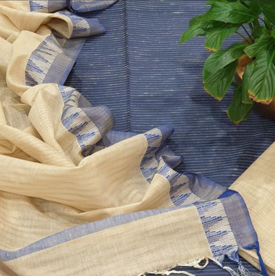 Aamir Fashion Textile Dupion Silk Self Design, Striped Salwar Suit Material
