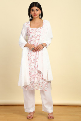 soch Cotton Blend Embroidered Salwar Suit Material