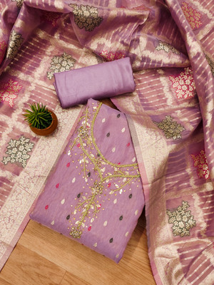 RUDRAA FAB Art Silk Self Design Salwar Suit Material