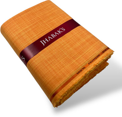 JHABAK'S Cotton Blend Self Design Shirt Fabric