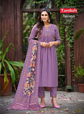 Taniksh Art Silk Embroidered Trouser Fabric
