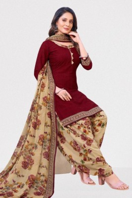 AYKA CLOTHINGS Crepe Printed Salwar Suit Material