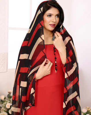 SIMPLYETHNIC Crepe Solid Salwar Suit Material