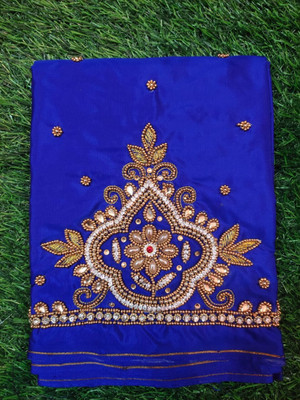 OLISA FASHION MART Silk Blend Embroidered Blouse Material