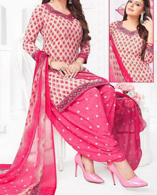 KASHII ENTERPRISE Crepe Printed Kurta & Patiyala Material