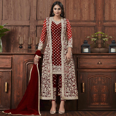 Dealbazaars Corporation Net/Lace Solid Kurta & Churidar Material