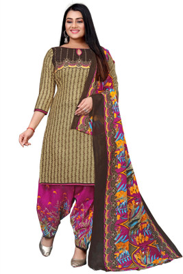 Merira Cotton Blend Printed Salwar Suit Material