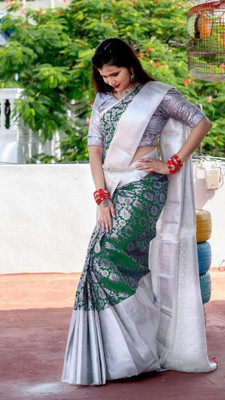 PRAMUKH Jacquard Self Design Blouse Material