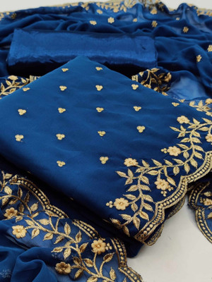 Ethnic Junction Georgette Embroidered Salwar Suit Material