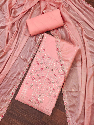 Kimisha Cotton Silk Embroidered Salwar Suit Material