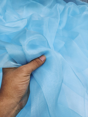 ramiv vastra Organza Solid Multipurpose Running Fabric