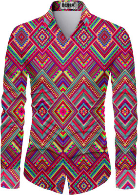 BUHA Cotton Blend Printed Shirt Fabric