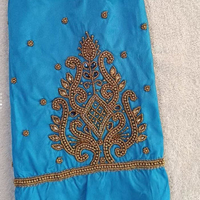 cutyfab Art Silk Embroidered Blouse Material
