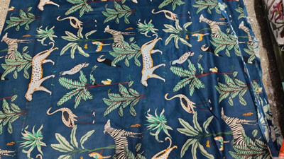 DEVVART Cotton Blend Animal Print Multi-purpose Fabric