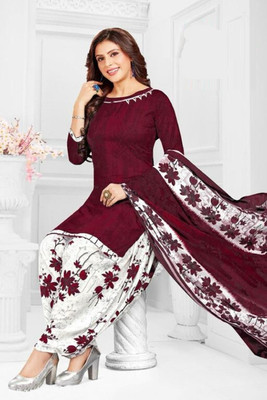 SIMPLYETHNIC Crepe Printed Kurta & Churidar Material