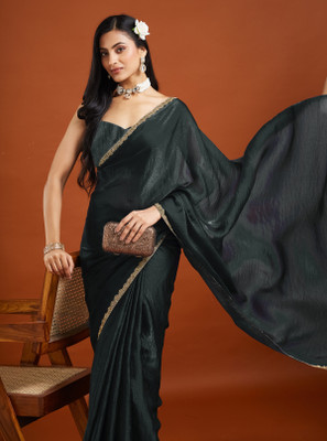 LOROFY Silk Blend Embellished Blouse Material