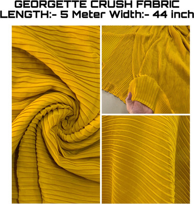 KRISHNAM TRENDS Georgette Self Design Multipurpose Running Fabric
