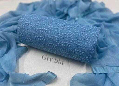 MYRAADESIGNER Georgette Embroidered Salwar Suit Material
