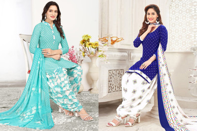 SEWDHAGA Crepe Printed Salwar Suit Material