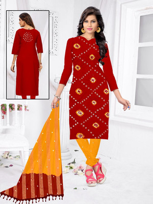 RISHITTRENDS Viscose Rayon Printed Salwar Suit Material