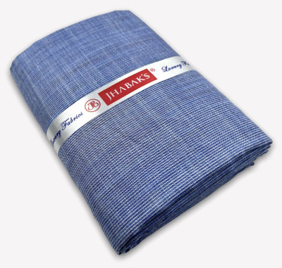 JHABAK'S Cotton Blend Self Design Shirt Fabric