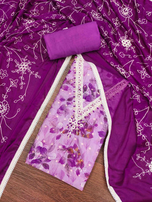 Tasrika Silk Blend Floral Print Salwar Suit Material