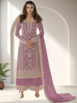 Amit Net/Lace Embroidered Salwar Suit Material