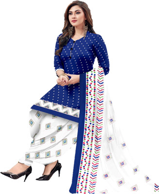 Sthit Crepe Floral Print Kurta & Patiyala Material