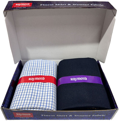 Raymond Cotton Blend Solid, Checkered Shirt & Trouser Fabric