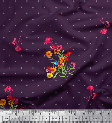 Soimoi Pure Cotton Floral Print Multi-purpose Fabric