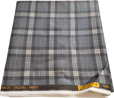 SSRJ SUITINGS Cotton Blend Checkered Shirt Fabric