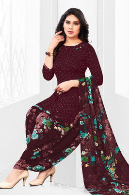 ANAYA Crepe Printed Kurta & Patiyala Material