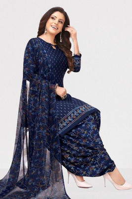 SIMPLYETHNIC Crepe Self Design Salwar Suit Material